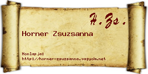 Horner Zsuzsanna névjegykártya