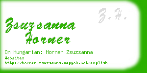 zsuzsanna horner business card